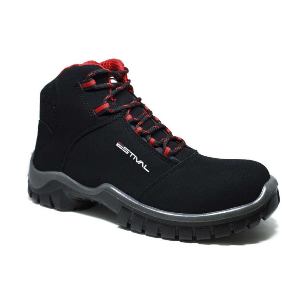 Bota Energy Audi Preto Vermelho Estival